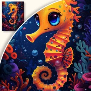 Plakat Konik Morski w Podwodnym Świecie