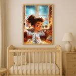 Plakat pokoj dziecka dziewczynka z chomikami Plakat pokoj dziecka dziewczynka z chomikami