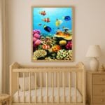 Plakat zwierzęta ryby do salonu podwodny świat