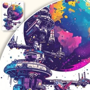 Plakat Kosmiczna Stacja Orbitalna