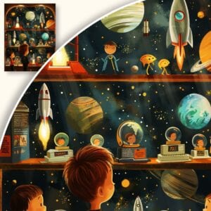 Plakat Kosmiczna przygoda dzieci