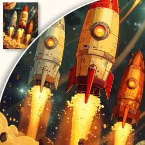 Plakat Kosmiczne podróże