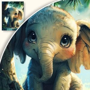 Plakat Mały Słonik w Bajkowej Krainie