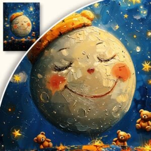 Plakat Czuwający księżyc i przyjaciele