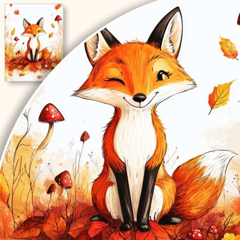 Plakat Jesienny urok lisa