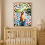 Plakat do pokoju dziecka foka kolorowa i wesoła