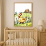 Plakat na płótnie do pokoju dziecięcego kurczak