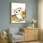 biały żółty brązowy realistyczny plakat na ścianę do przedszkola biały żółty brązowy realistyczny plakat na ścianę do przedszkola