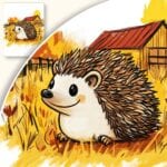 Plakat Jeż na sielskiej wsi