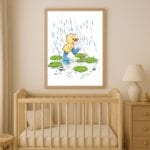 Plakat kaczka deszcz lilie wodne Plakat kaczka deszcz lilie wodne