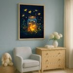 żółty niebieski zielony częściowo abstrakcyjny plakat na ścianę do przedszkola żółty niebieski zielony częściowo abstrakcyjny plakat na ścianę do przedszkola