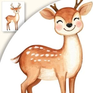 Plakat Uśmiechnięty jelonek