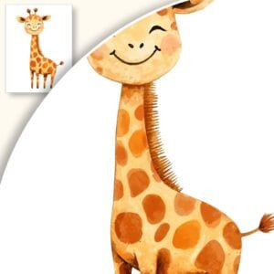 Plakat Urocza Uśmiechnięta Żyrafa