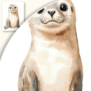 Plakat Foka w uśmiechu