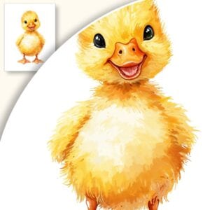 Plakat Uśmiechnięta kaczuszka