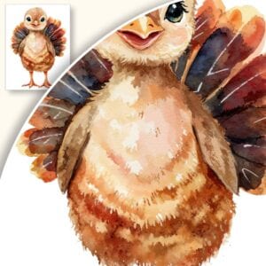 Plakat Kurczątko w ciepłych barwach