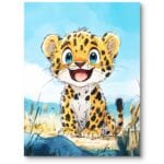 Plakat do pokoju dziecięcego jaguar zwierzęta egzotyczne