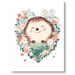 Plakat do pokoju dziecka jeż zwierzęta las Plakat do pokoju dziecka jeż zwierzęta las