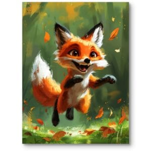 Plakat do pokoju dziecka lis zwierzęta lisek