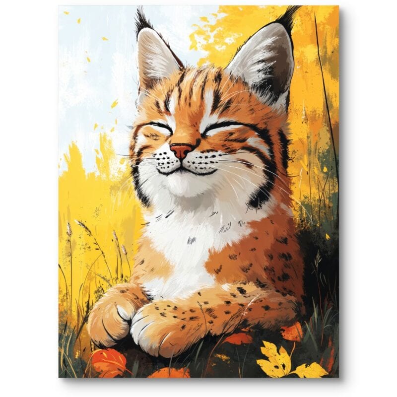 Plakat do pokoju dziecka ryś zwierzęta kot Plakat do pokoju dziecka ryś zwierzęta kot