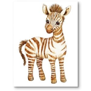 Plakat do pokoju dziecka zebra zwierzęta Safari Afryka