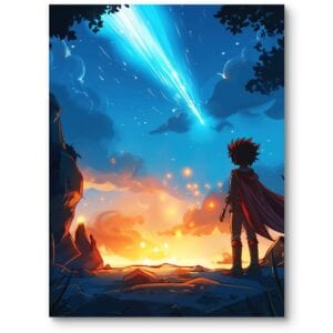 Plakat obrazek dla dzieci kosmos wszechświat dla chłopca