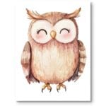 Plakat obrazek dla dzieci sowa zwierzęta ptak las Plakat obrazek dla dzieci sowa zwierzęta ptak las