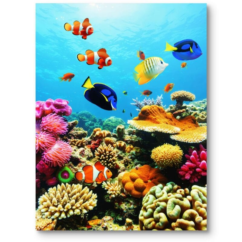 Plakat obrazek do pokoju chłopca ryba zwierzęta