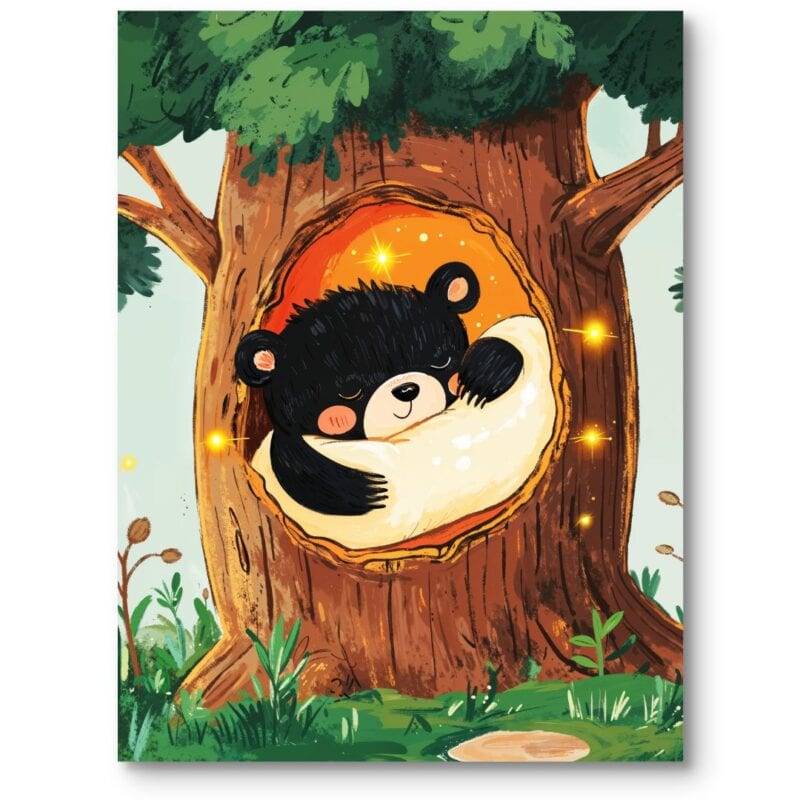 Plakat obrazek do pokoju dziecięcego miś zwierzęta niedźwiedź