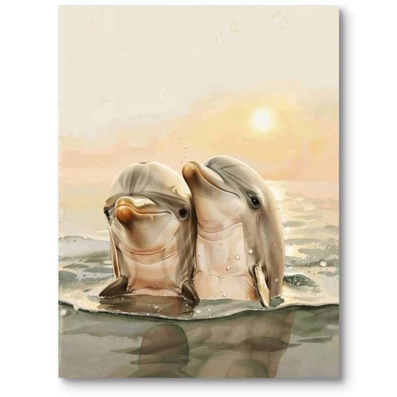 Plakat obrazek do pokoju dziecka delfin zwierzęta morskie