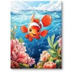 Plakat obrazek do pokoju dziecka ryba zwierzęta morskie dla chłopca