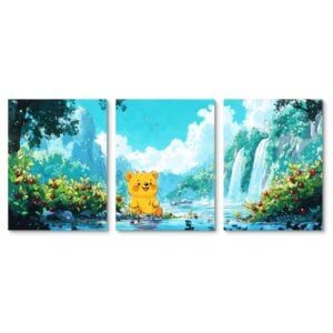 Zestaw 3szt. - plakaty dla dziecka niemowlaka miś zwierzęta