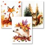 Zestaw 3szt. - plakaty do pokoju dziecka zwierzęta lis jeż wiewiórka Zestaw 3szt. - plakaty do pokoju dziecka zwierzęta lis jeż wiewiórka