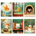 Zestaw 6szt. - plakaty do pokoju dziecka zestaw 6szt zwierzęta ryba ptak kot Zestaw 6szt. - plakaty do pokoju dziecka zestaw 6szt zwierzęta ryba ptak kot