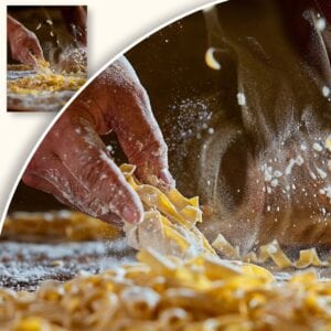 Plakat Przygotowanie świeżego makaronu