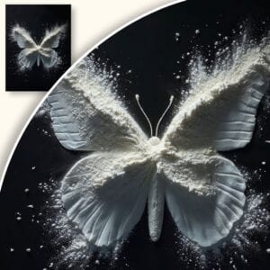 Plakat Motyl z proszku