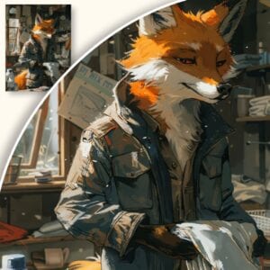 Plakat Lis w pracowni