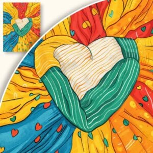 Plakat Kolorowe serce