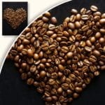 Plakat Serce z ziaren kawy