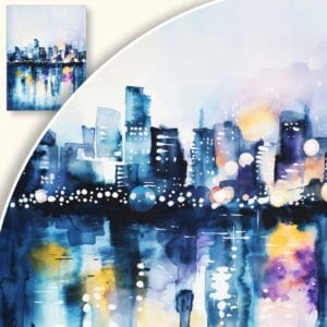 Plakat Nocna panorama miasta