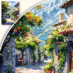 Obraz Malownicza wiejska uliczka