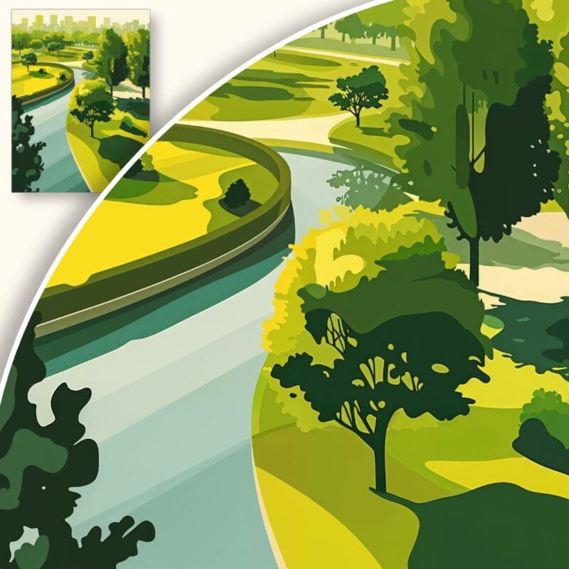 Plakat Miejski park w zieleni