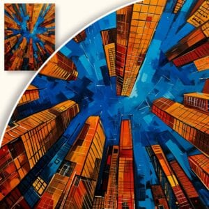 Obraz Wierzchołki drapaczy chmur