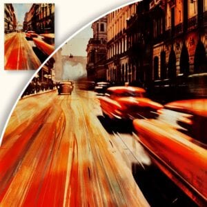 Obraz Dynamiczny ruch uliczny w mieście