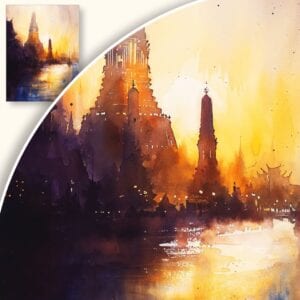 Obraz Zachód Słońca nad Miastem