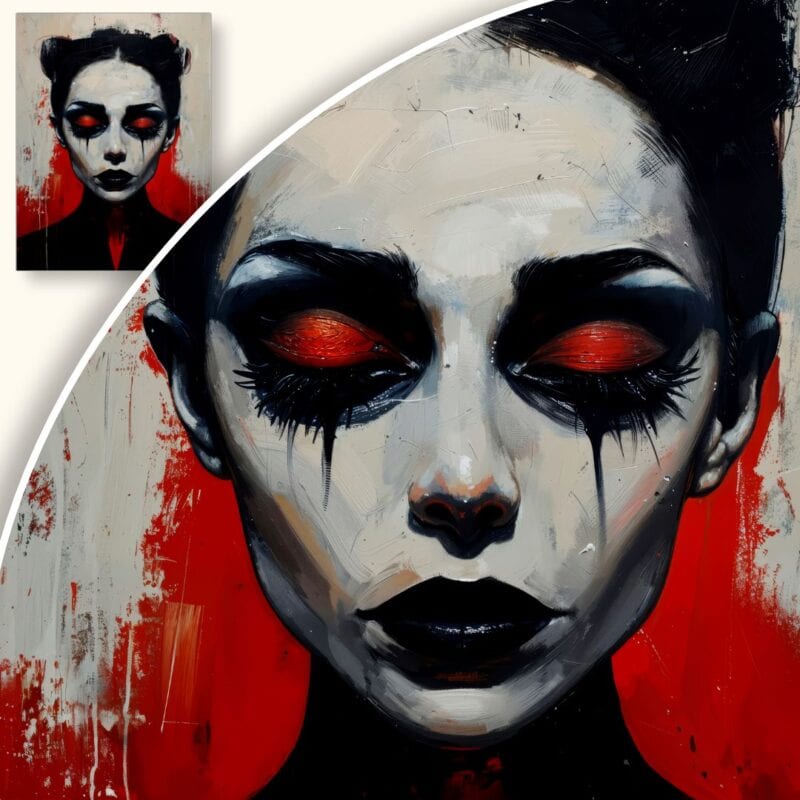 Obraz Kobieta z zamkniętymi oczami