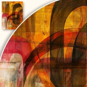 Obraz Abstrakcyjna kompozycja geometrycznych kształtów