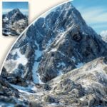 Plakat Majestatyczny zimowy krajobraz górski