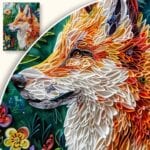 Plakat Wilk wśród kwiatów