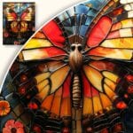 zb3-1480-3n Obraz Motyl w mozaice